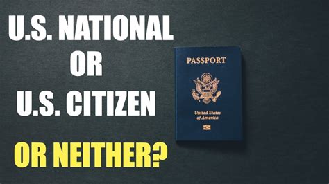 U.S. Citizen Vs U.S. National: Differences .